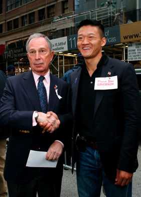 NYC Mayor Bloomberg with Lt. Dan Choi