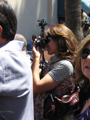 Jennifer Behind the Camera at Marlee Matlin's Hollywood Stars ceremony