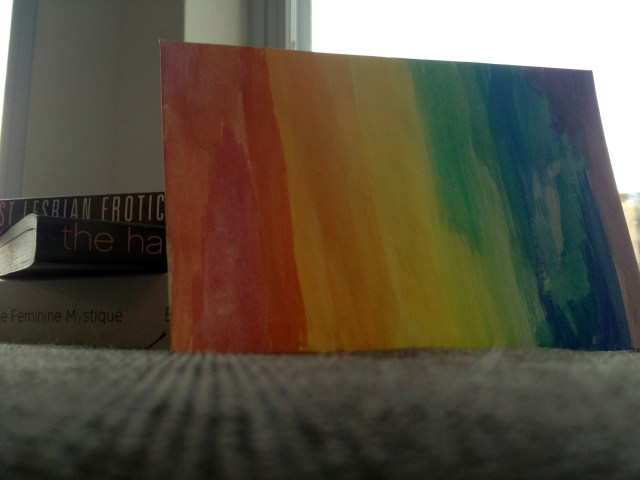 super gay rainbow envelope