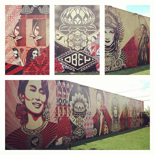 Shepard Fairey art in Wynwood Restaurant