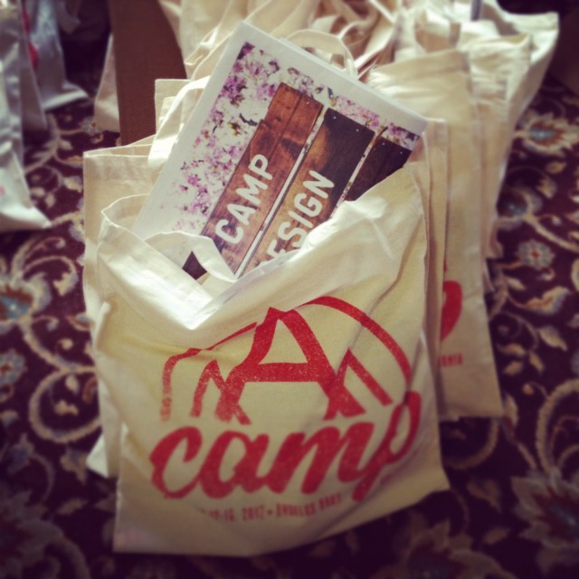 september 2012 a-camp gift bags w/design*sponge newsletter