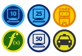 The virtual badges from Code Academy via z1g1.net