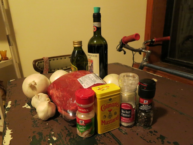 this is really all you need and fyi once the roast is in the oven the only "dishes" you're gonna have to wash are a cutting board, a knife, and a cup. this recipe is serious about being really easy.