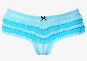 Torrid Blue Striped Mesh Rumba Briefs