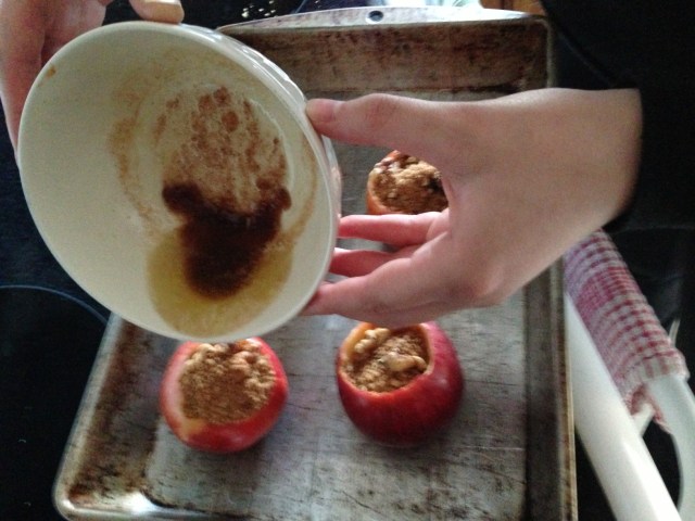 If you don't have maple syrup, drizzle with sugar and melted butter.