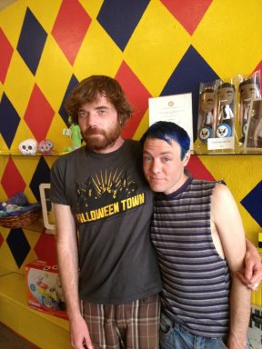 Mark Handley and his boyfriend, Hywel Logan, own a local toy shop in Bisbee.