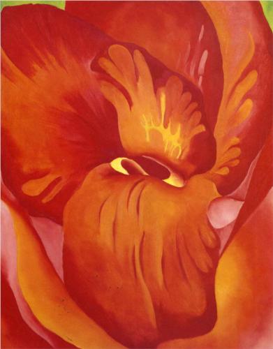 Canna Red and Orange, by Georgia O'Keeffe