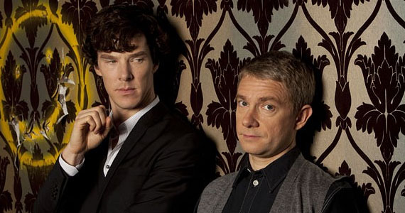 Sherlock (Benedict Cumberbatch) and John Watson (Martin Freeman) from the BBC series, via The Mary Sue