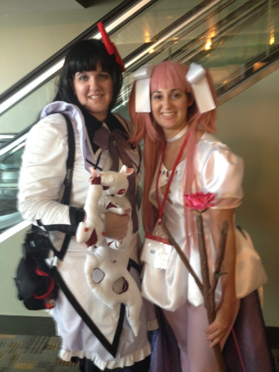 Cosplayers as Homura Akemi and Madoka Kaname from Puella Magi Madoka Magica
