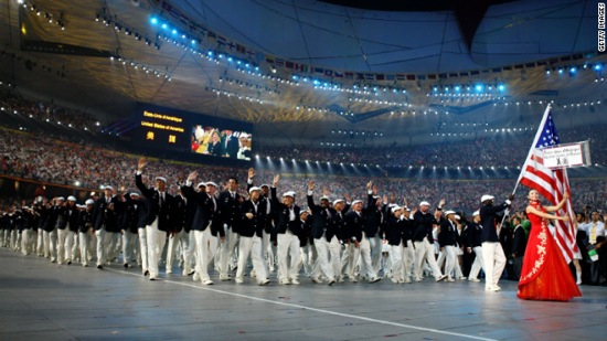 LOPEZ LOMONG CARRIES THE FLAG IN BEIJING (VIA CNN)