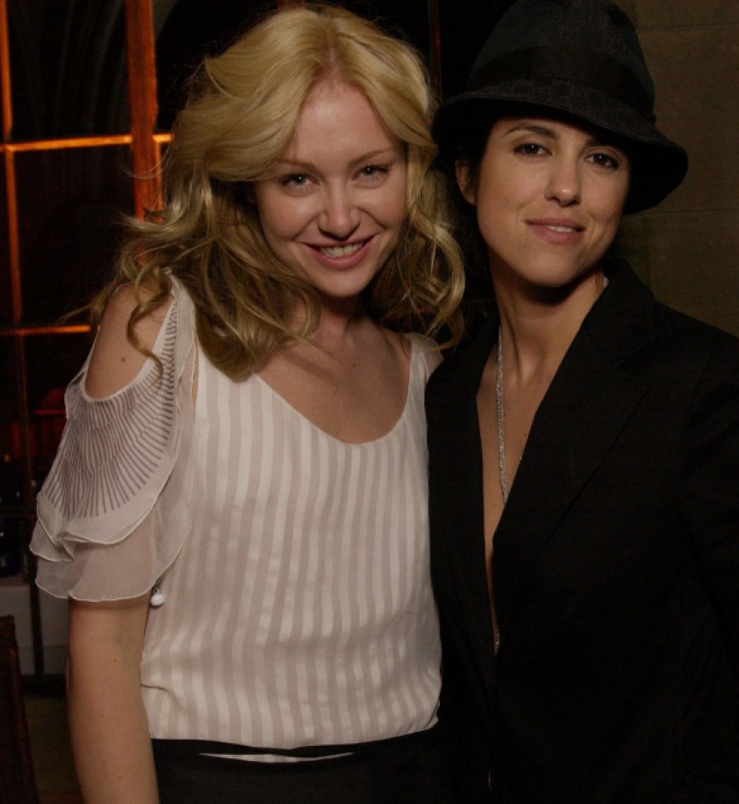 Portia de Rossi (left) and Francesca Gregorini during Party Announcing the Partnership Between Fashion Designer Stella McCartney and Absolut at Chateau Marmont Hotel in West Hollywood, California, United States. (Photo by Chris Weeks/FilmMagic)