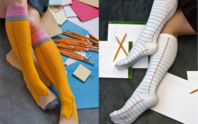 Let's all take a moment to appreciate these amazingly relevant knee socks. Via Sock Dreams.