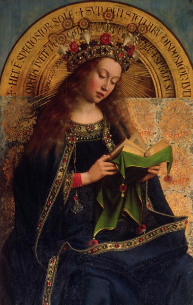 "I'm the queen of heaven, nbd." from the Ghent Altarpiece by Hubert van Eyck