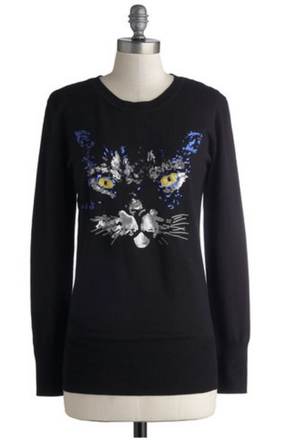 If you don't own a sequined cat sweater, you don't actually care about cats. Or sequin. 