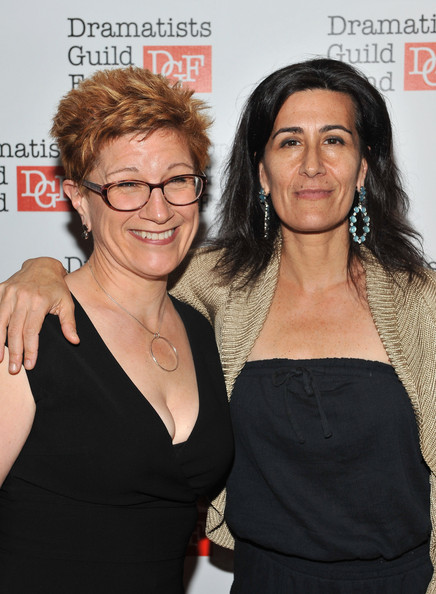 via [Zimbio] <> writers Lisa Kron (left) and Jeanine Tesori (right) via