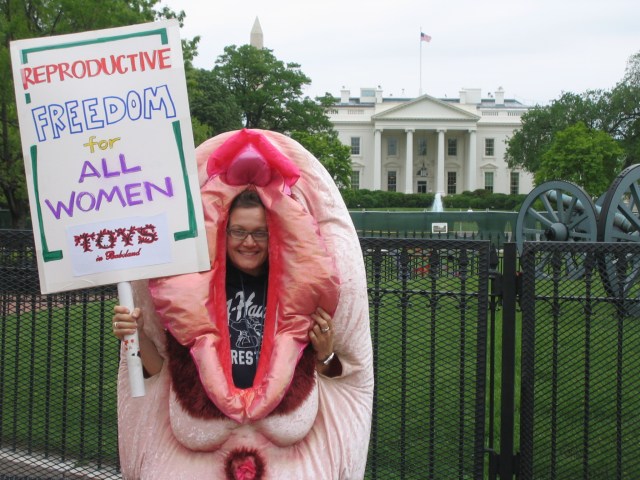 Just fyi, this is the giant vulva costume of which we speak. via Babeland #