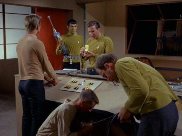 Spock armed with a galactic immersion blender. 