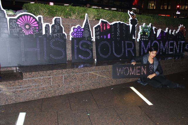 Ashley Love at the Fast Food Protest in Zucotti Park, New York