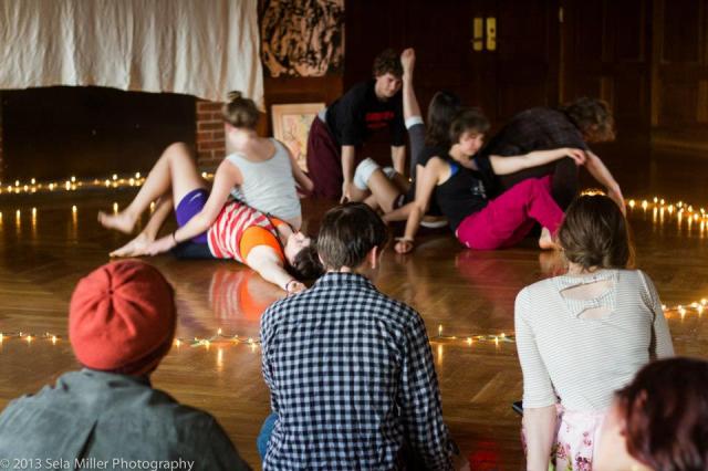 A performance in support of Attention: People With Body Parts. Photo by Sela Miller.