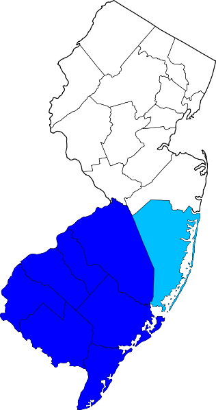 The light blue is Ocean County - they're the county that didn't pass the vote.