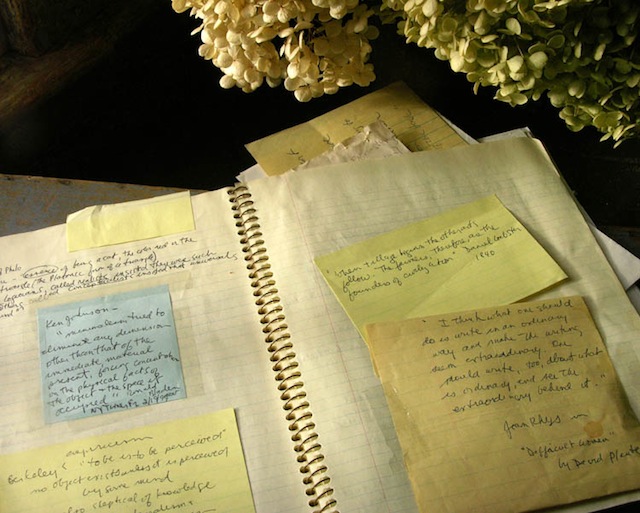 For best results, keep a tasteful bouquet of flowers near your commonplace book at all times. (Via Studio and Garden)