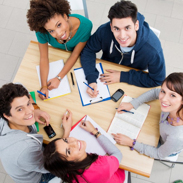 Just hangin' out, talking about our awesome trans* history class. via Shutterstock