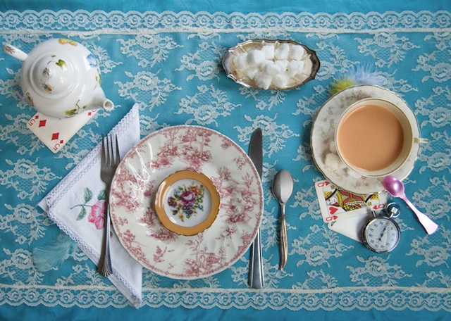 Food from Alice in Wonderland via Brainpickings.