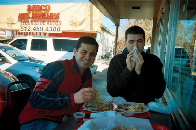 I didn't know this would be my last trip to Tamale House. My friends Jack and Devin got the enchilada plate.