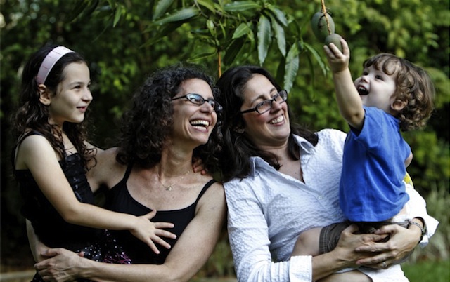 I am sure these amazing lesbian mamas would think twice before invading the privacy of their adorable children. (Via Miami Herald) 