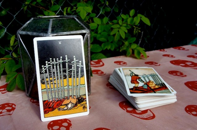 Life's a bitch and then you die - the Ten of Swords from the Rider-Waite-Smith Tarot