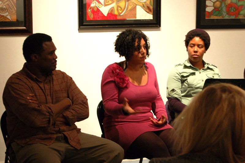 Playwright Nia Witherspoon during a Q&A session