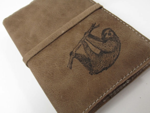 Abbie’s next journal is emblazoned with a sloth. (Via inblue)