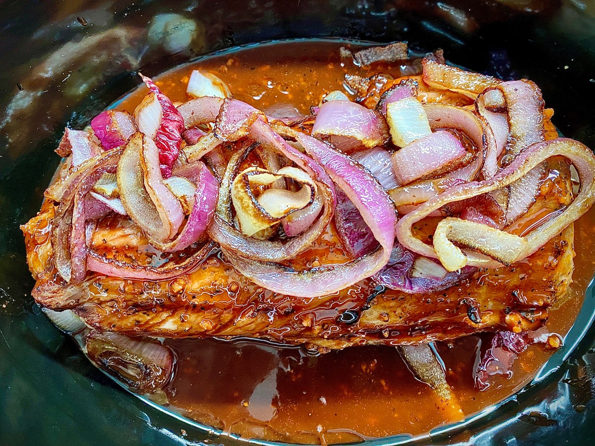 Crockpot with BBQ Porkloin.