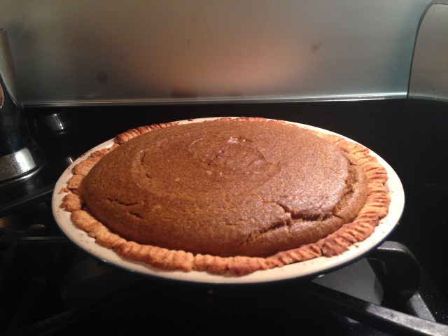 The pie will set more as it cools