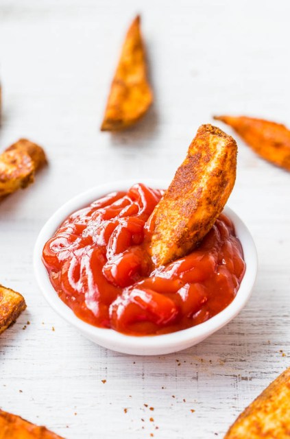 Baked thick cut seasoned oven fries