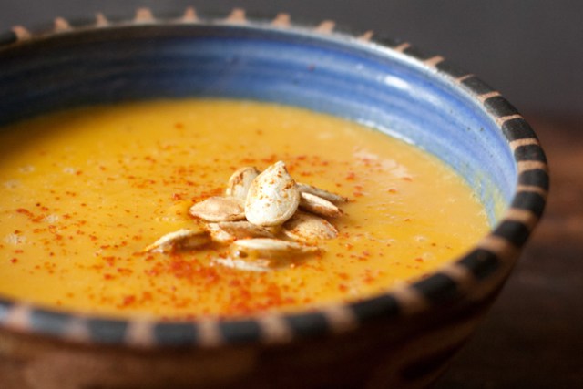 Thai spiced pumpkin soup