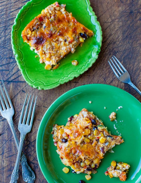 Vegetable lasagna casserole