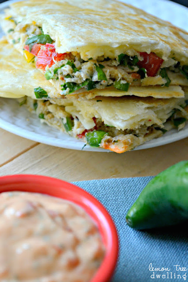 Crab Cake Quesadillas