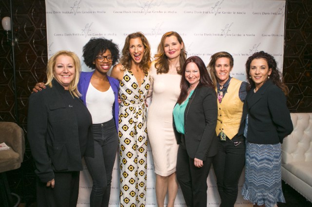 Nikki Levy, Geena Davis, Alysia Reiner et al. Gal Pal-ing around at a Ladies in Comedy Event in Los Angeles. 