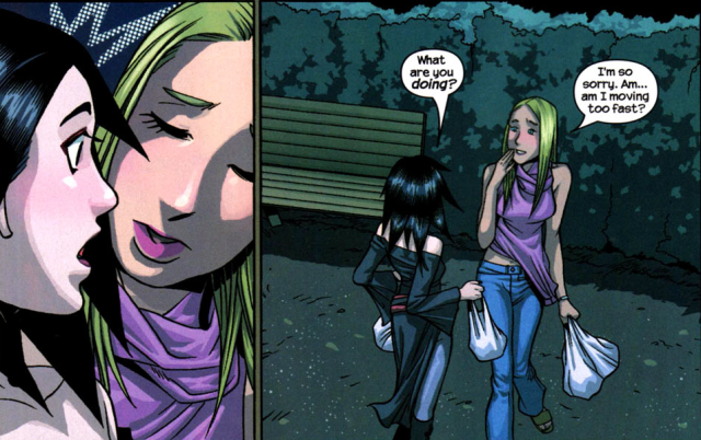 Every queer girl's coming out nightmare. Art by Adrian Alphona.