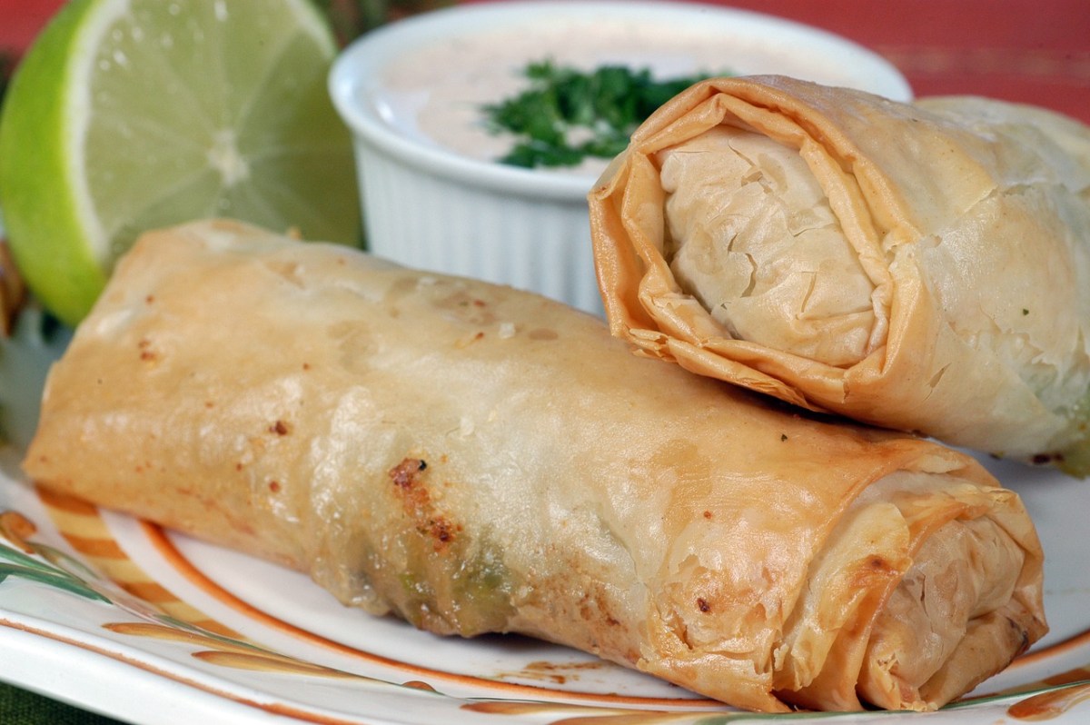 Chimichangas on a plate