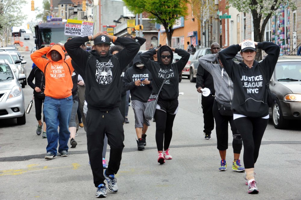 Protestors By Algerina Perna/The Baltimore Sun via AP