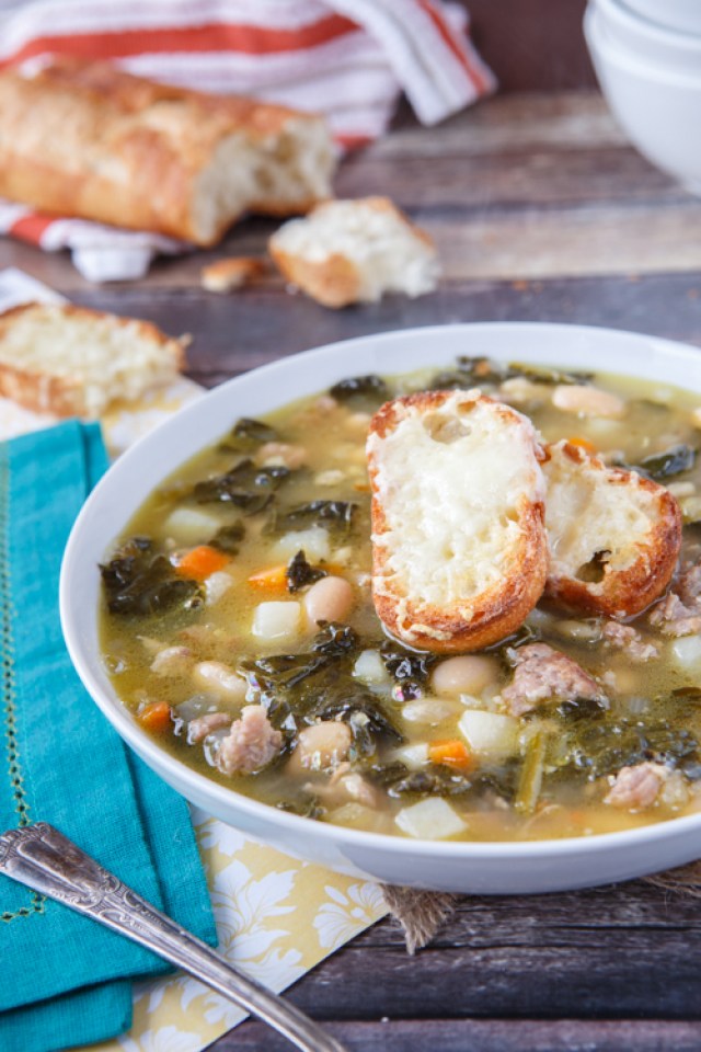 white bean kale soup