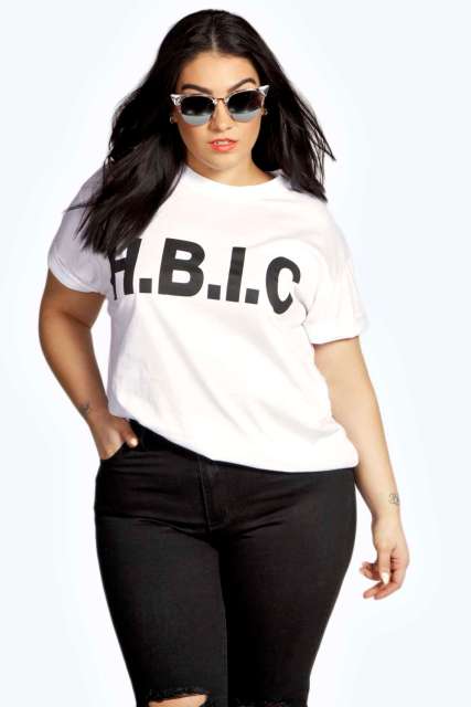 %Boohoo HBIC tee