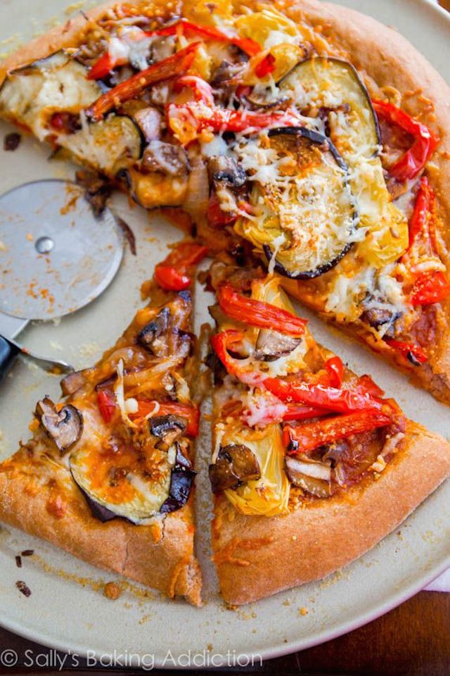 Roasted Vegetable Whole Wheat Pizza