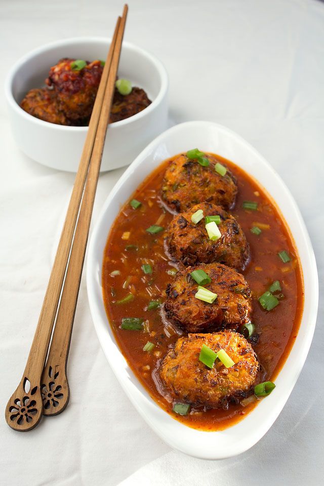 Veg Balls in Hot Garlic Sauce