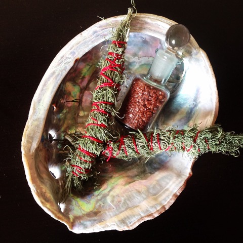 California Mountain Sage bundles and Sea Salt for Clearing