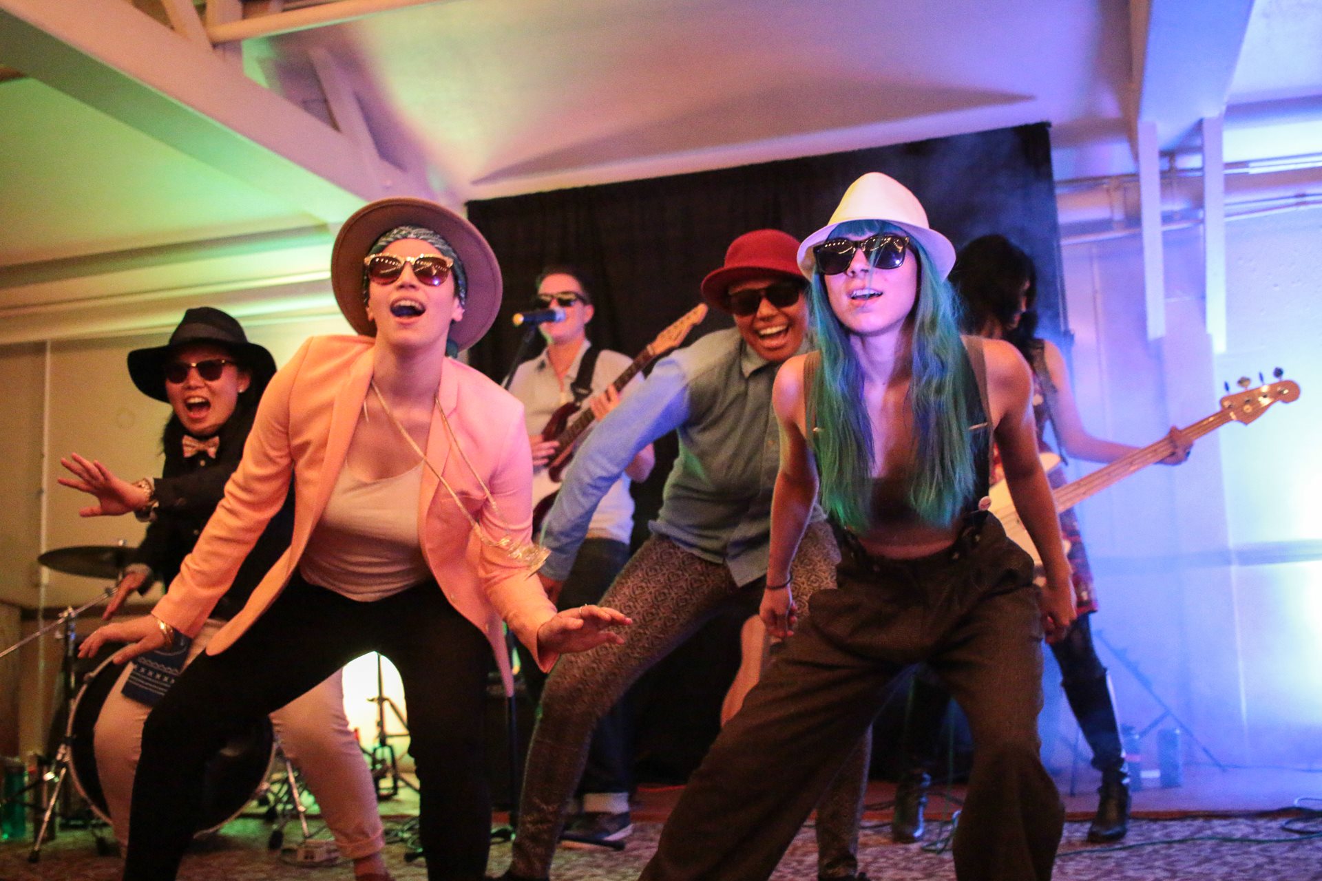 Rosemary, Carmen, Kai and Emily dance to "Uptown Funk" at A-Camp 6.0 (photo by Taylor Hatmaker)