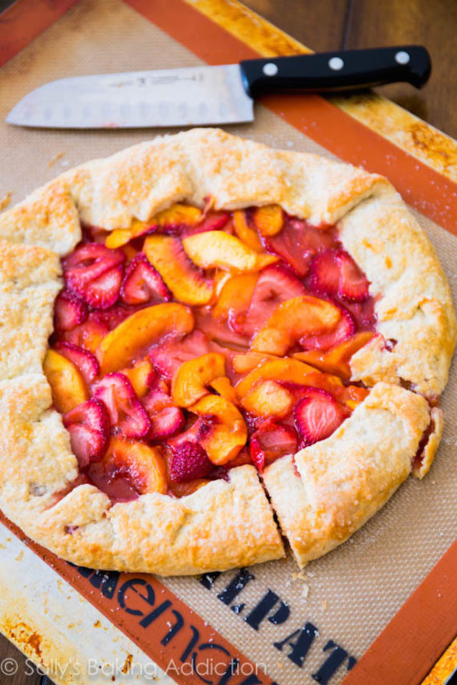 Rustic Strawberry Peach Tart