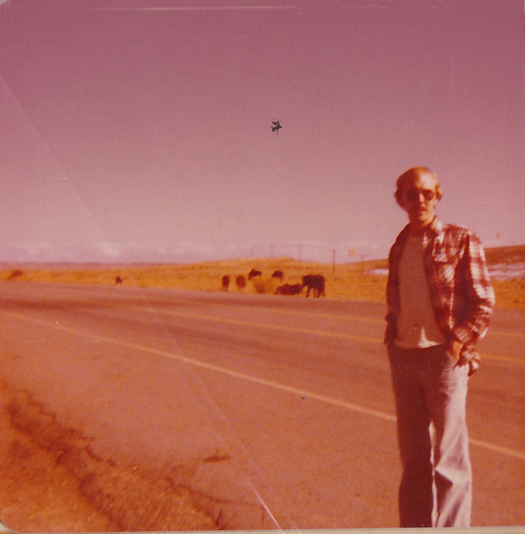 My Dad in Colorado, 1978. My parents grew up in the midwest (Dad in rural Ohio, Mom in Chicago) but lived in Los Angeles in the late '70s, before moving back to Illinois and having me. When I told my Mom that Abby and I were driving from California to the midwest she said that they'd done the same, once.